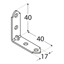 foto k produktu Úhelník 40x40x17x1,5mm KW 2