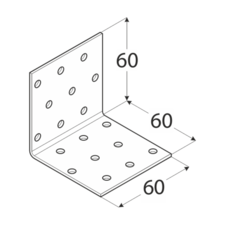 foto k produktu Úhelník montážní 60x60x60X2mm KM 4