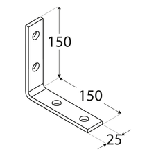 foto k produktu Úhelník 150x150x25x5mm KW 7