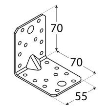 foto k produktu Úhelník s prolisem 70x70x55x2,5mm KP 4