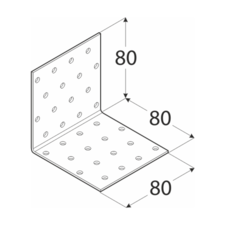 foto k produktu Úhelník montážní 80x80x80X2mm KM 9