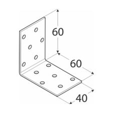 foto k produktu Úhelník montážní 60x60x40X2mm KM 3