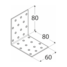 foto k produktu Úhelník montážní 80x80x60X2mm KM 8