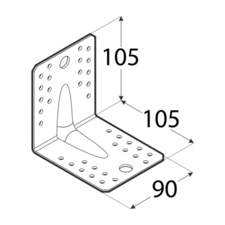 foto k produktu Úhelník s prolisem 105x105x90x2,5mm KP 2