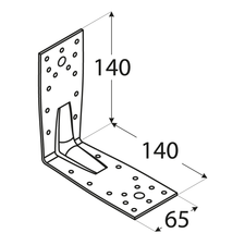 foto k produktu Úhelník s prolisem 140x140x65x2,5mm KP 5