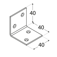 foto k produktu Úhelník široký 40x40x1,5 KSO 2