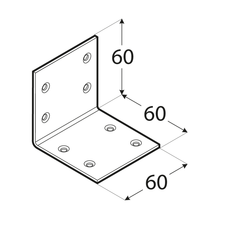 foto k produktu Úhelník široký 60x60x60x2 KSO 3