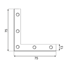 foto k produktu Rohovník 75x75x12x2,0mm NA 75