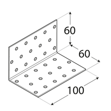 foto k produktu Úhelník montážní 60x60x100X2mm KM 6