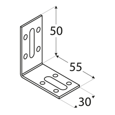 foto k produktu Úhelník stavitelný 50x55x30x2,0mm KRD 1