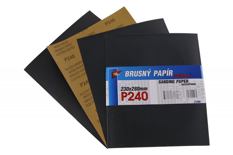 Papír brusný230x280mm P240 10ksWaterproof